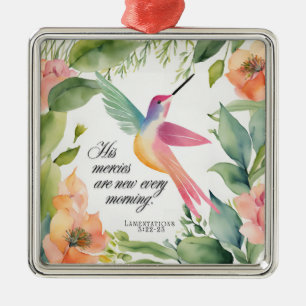 Klagelieder 3:22-23 Kolibri Christlich Ornament Aus Metall