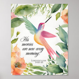 Klagelieder 3:22-23 Kolibri Christlich  Poster