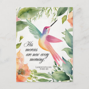 Klagelieder 3:22-23 Kolibri Christlich Postkarte