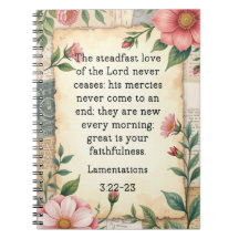 Klagelieder 3:22–23 Vintage-Blumendesign 