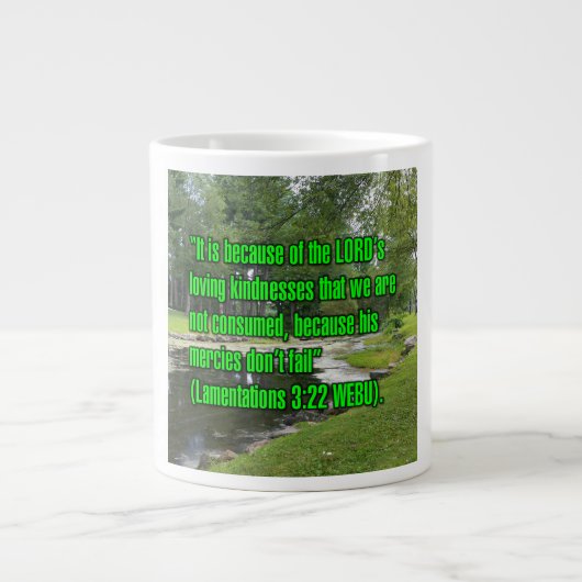 Klagelieder 3:22 WEBU Tasse (Vorderseite)