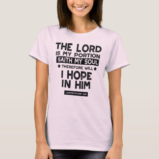 Klagelieder 3:24 Der Herr ist mein Teil Zitate T-Shirt