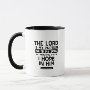 Klagelieder 3:24 Der Herr ist mein Teil Zitate Tasse