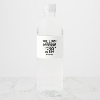 Klagelieder 3:24 Der Herr ist mein Teil Zitate Wasserflaschenetikett