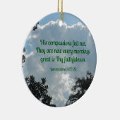 Klagen 3:22-23 Seine Mitgefühle versagte nicht... Keramikornament (Rechts)