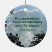 Klagen 3:22-23 Seine Mitgefühle versagte nicht... Keramikornament (Hinten)