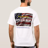 Klagen Sie Bush an T-Shirt (Rückseite)