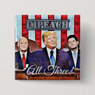 Klagen Sie Knopf Präsidenten-Donald Trump an Button