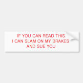 klagen Sie Sie Autoaufkleber (Vorne)