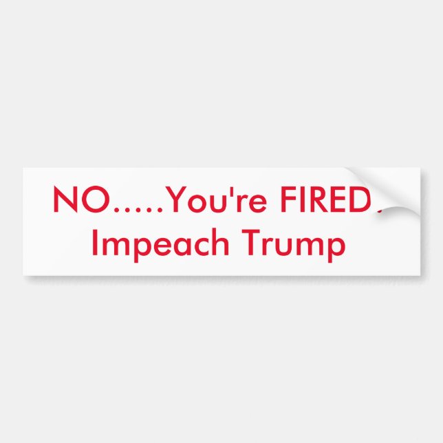 Klagen Sie Trumpf an Autoaufkleber (Vorne)