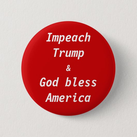 Klagen Sie Trumpf an Button (Vorderseite)