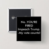 Klagen Sie Trumpf an Button (Vorne & Hinten)