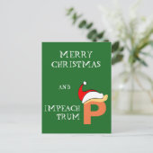 Klagen Sie Trumpf an Feiertagspostkarte (Stehend Vorderseite)