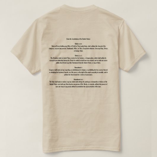 Klagen Sie Trumpf-Konstitutions-T - Shirt an (Design Rückseite)