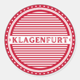 Klagenfurt City Pride Emblem – Austria Identity Runder Aufkleber