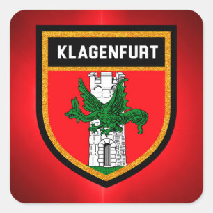 Klagenfurter Flagge Quadratischer Aufkleber