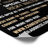 Kläger, Comedian, Comedy Club Werbung Poster (Ecke)