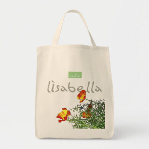 kläglich fröhliche kalifornische Mohn Tragetasche