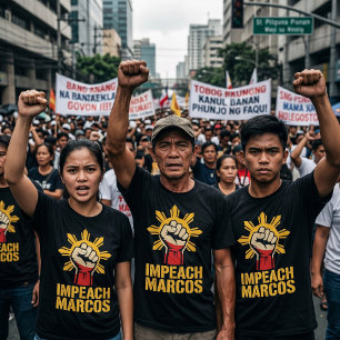 Klagt Marcos an Filipinische Korruption Protest T-Shirt