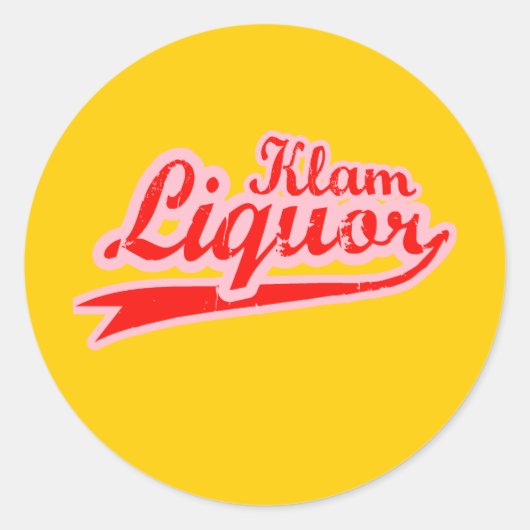 Klam Liquor Runder Aufkleber (Vorderseite)