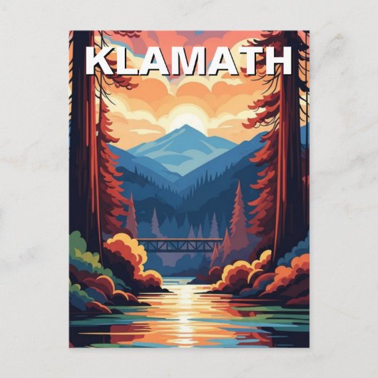 Klamath California Reise Postkarte (Vorderseite)