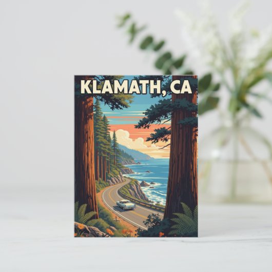Klamath California Travel Postkarte (Stehend Vorderseite)