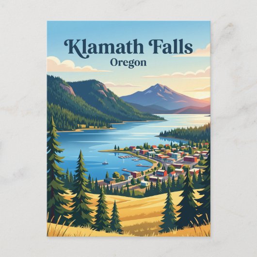 Klamath Falls, Oregon Postkarte (Vorderseite)