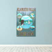 Klamath Falls, OregonScenic Travel Poster Leinwanddruck (Insitu (Holzboden))