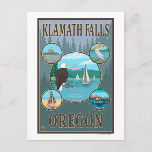 Klamath Falls, OregonScenic Travel Poster Postkarte