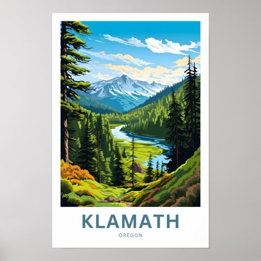 Klamath Oregon Travel Print Poster (Vorne)
