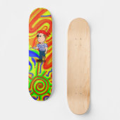 Klammer-Bein Piraten-Skateboard Skateboard (Vorderseite)