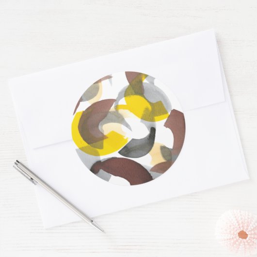 Klammer II Runder Aufkleber (Umschlag)