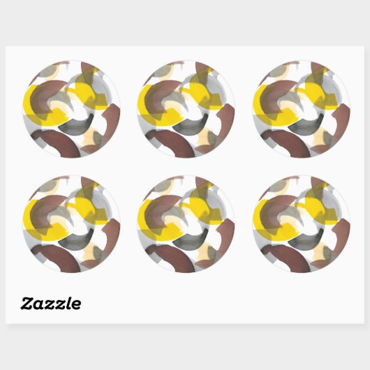 Klammer II Runder Aufkleber (Blatt)