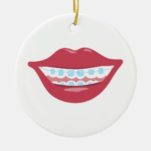 Klammer-Lächeln Keramik Ornament