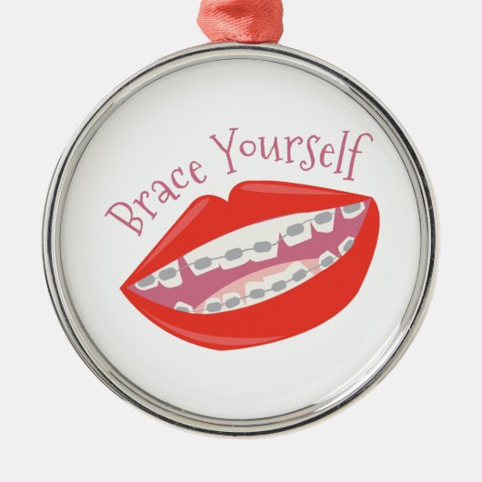 Klammer sich silbernes ornament (Vorne)