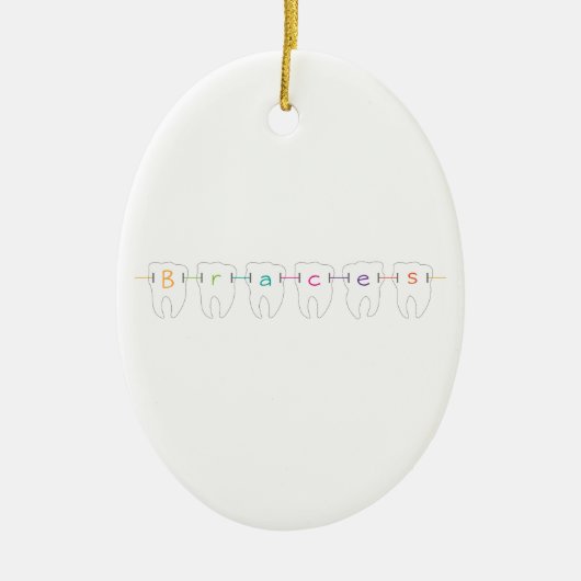 Klammer-Zähne Keramikornament (Vorne)