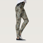 Klammern auf Holz (geknackt) Leggings (Rechts)