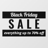 Klammern aus schwarzem Laden mit Vorhängeschild Fensteraufkleber (Blatt)