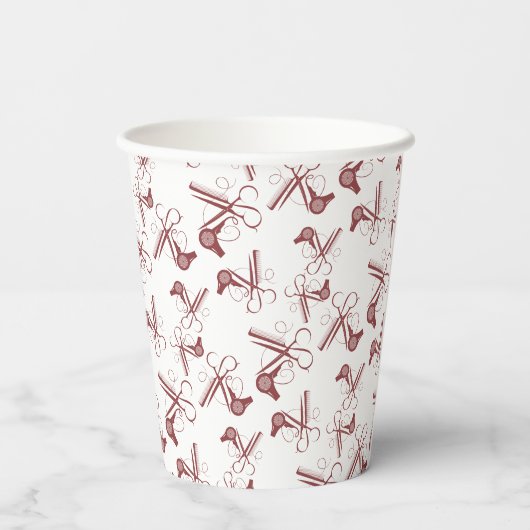 Klammern Comb-Gebläse Muster Runde Logo Pappbecher (Rückseite)