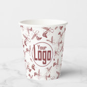 Klammern Comb-Gebläse Muster Runde Logo Pappbecher (Vorderseite)