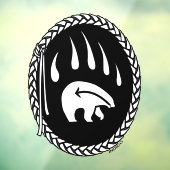 Klammern des Bärenkreises Decal Tribal Bear Art Fensteraufkleber (Blatt 3)