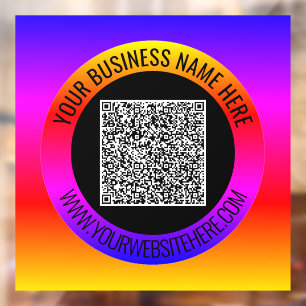 Klammern des benutzerdefinierten QR-Codes für Text Fensteraufkleber