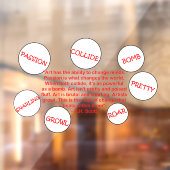 Klammern des Fensters "Kreative Transformation" Fensteraufkleber (Blatt 2)