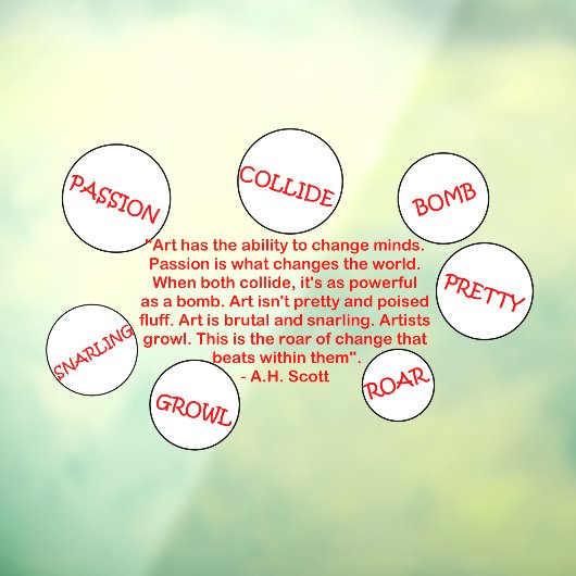 Klammern des Fensters "Kreative Transformation" Fensteraufkleber (Blatt 3)