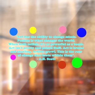 Klammern des Fensters "Kreative Transformation" Fensteraufkleber