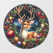 Klammern des Hirschrundfensters Fensteraufkleber (Blatt)