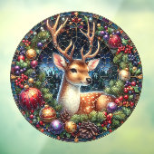 Klammern des Hirschrundfensters Fensteraufkleber (Blatt 3)