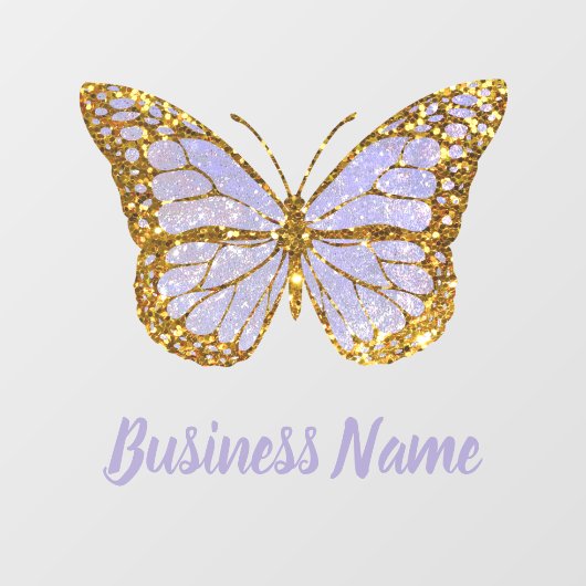 Klammern des Lavendelpatronenlogos Fensteraufkleber (Blatt)