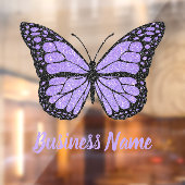 Klammern des lila Schmetterlingslogos Fensteraufkleber (Blatt 2)