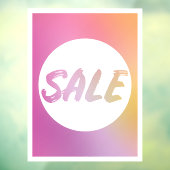 Klammern des rosa Gelben Ombre-Händlers Fensteraufkleber (Blatt 3)